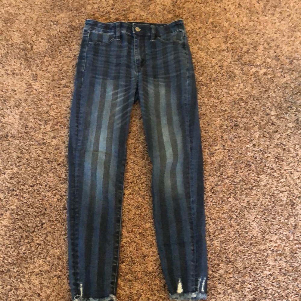 American eagle striped jeans